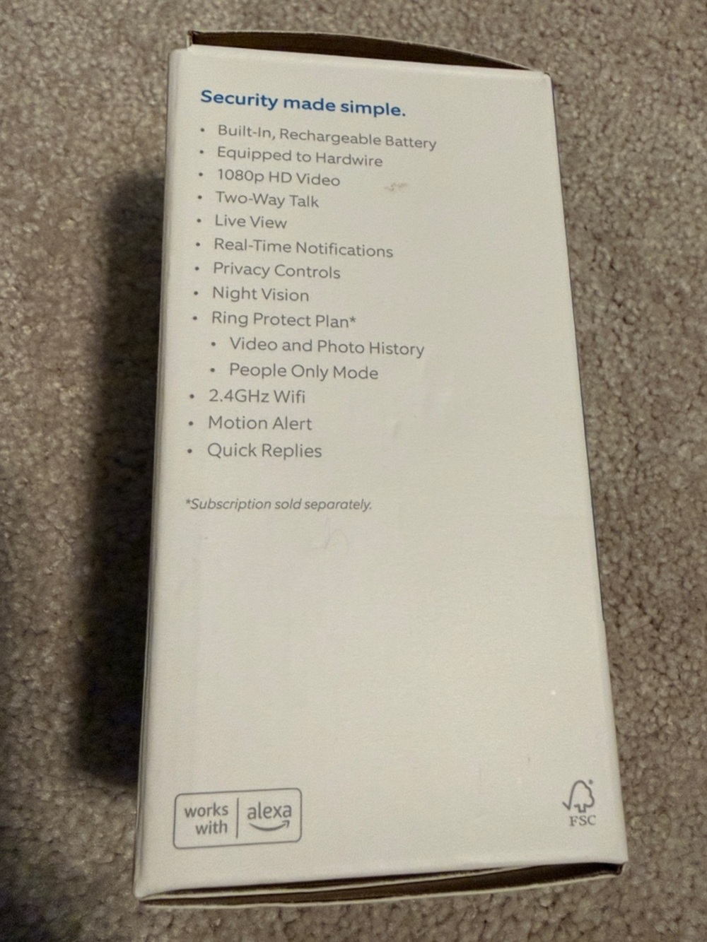 Ring Video Doorbell - Blue and White Packaging 2nd Generation - Picture 4 of 11